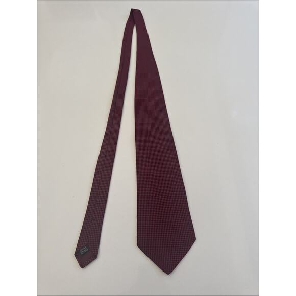 Vintage Balenciaga Diamond Pattern 100% Silk Neck Tie Made In Italy Blue Red - Picture 3 of 6